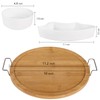 yarlung Ceramic Divided Serving Dishes Platter with Clear Lid, 11