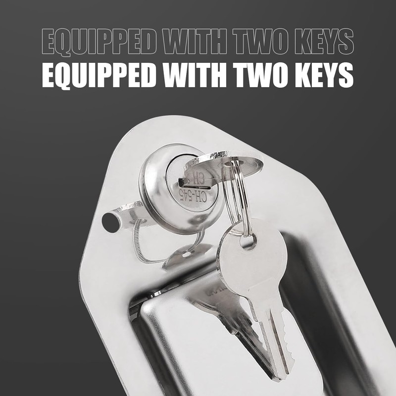 2-Pack Truck Tool Box Latch, Stainless Steel Trailer Toolbox Handle