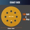 Sandpaper 125 mm Velcro Sanding Discs 150 Grit 8 Holes
