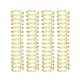 Arillos Metálicos para Encuadernación 1'' | Pack de 10 Tiras (22 Arillos por Tira), Color Dorado, Paso 2:1 Compatible con Cinch y Zutter, Doble Bucle para Agendas y Libretas