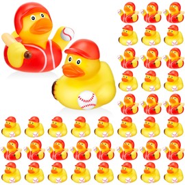 Deekin 48 Pcs Rubber Duck 2 Inch Bulk Sport Party Favors for Birthday Party Decorations Club Player Gift (Football Player)