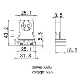 YAFIYGI 12 Packs Non Shunted T8 Lamp Holder Socket Turn Type for LED Fluorescent Tube Replacements Retrofit Kit Parts White