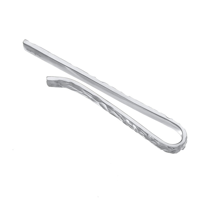 Kuzzoi Men's Tie Clip Artfully Textured Tie Clip (3.5mm) Polished
