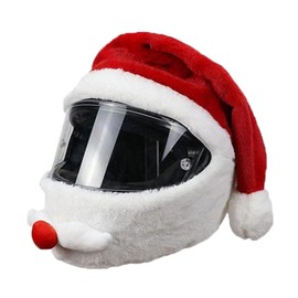 TRADERPLUS Christmas Helmet Cover for Motorcycle Helmet, Santa Claus Xmas Motorcycle Helmet Cover Funny Riding Gear Gifts