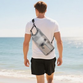 HYC00 Dry Bag 10L Waterproof Bag for Women Men, Lightweight Dry Storage Bag Backpack for Kayaking Boat Tour Canoe, Fishing, Rafting, Swimming, Snowboardingarding,B1-Black