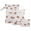 3 Pcs Bear Pattern Nappy Bags, Waterproof Wet Bag Organiser