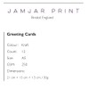 JamJar Print 12 Kraft Blank Greeting Cards | Large A5
