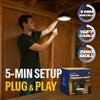 LEONLITE 3CCT Solar Powered Pendant Light, 50%/100% Dimmable, Auto Dusk