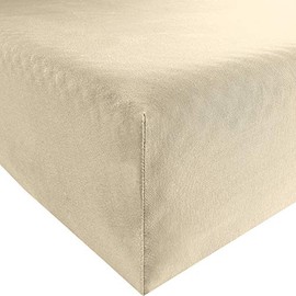 Erwin Müller Fitted Sheet, Fitted Sheet, Bed Sheet Straubing - Boil-Proof with Elasticated Edging - Cuddly Soft and Dimensionally Stable - Natural Size 90 x 190 - 100 x 200 cm