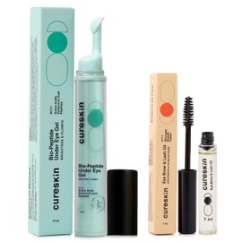 Cureskin Eye Care Combo | Eye Brow & Lash Oil | Bio-Peptide Under Eye Gel to Reduce Dark Circles | Eyelash Growth Serum | Under Eye Cream for Dark Circles for Women and Men