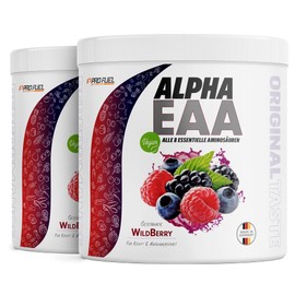 ProFuel Alpha EAA Pulver 2x462g WILD BERRY - unglaublich leckeres EAA Drink Pulver, alle 8 essentiellen Aminos?uren, vegan EAAs Aminos?uren/Amino Workout Drink, optimale Wertigkeit, Made in Germany