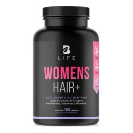 Vitaminas Cabello Mujer De 180 Cápsulas Con Colágeno B Life