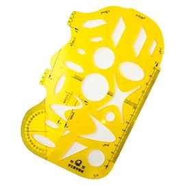Hand KJ 011 Plastic Geometric Shapes Educational Student Math Template Drawing Template Stencil – 7 cm