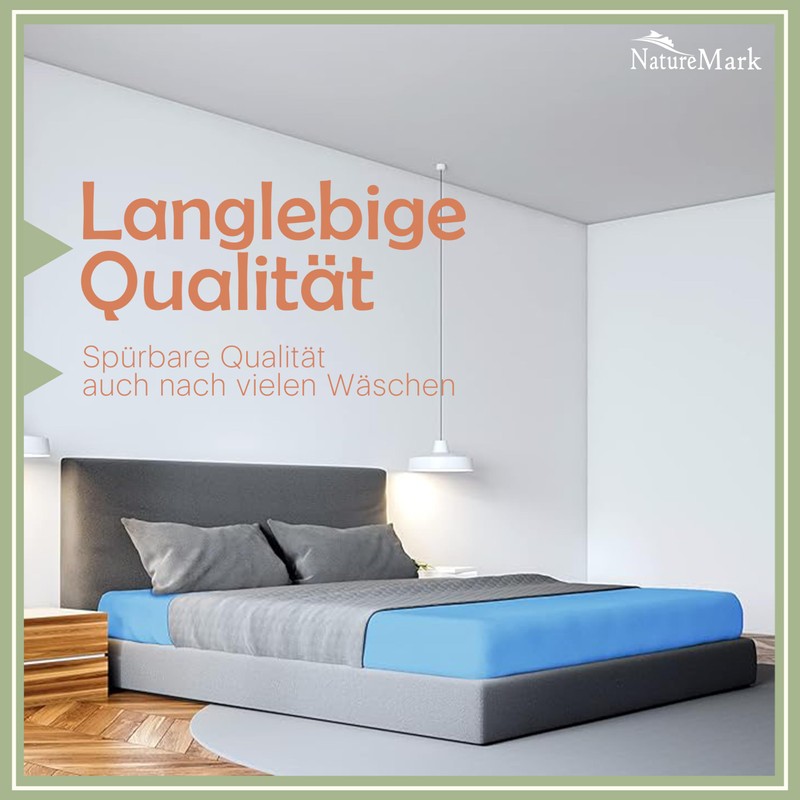 NatureMark 2 Pack Microfibre Fitted Sheet, Double Pack in Many