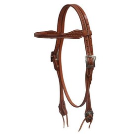 Showman Argentina Cow Leather Browband Headstall w/Basketweave Tooling! New Horse TACK!