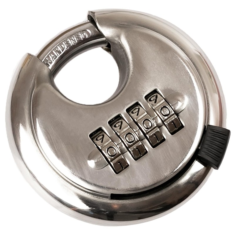 HMF 3502-09 - 5 x Discus Padlock, 4 Digits Combination