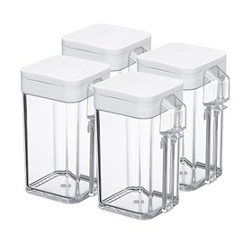 Yamazaki Industries Aqua Flour & Spice Bottle, Bulk Pack, Set of 4, White