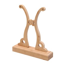 auncfofo Chinese Hand Fan Stand Wood Sturdy Folding Fan Stand Round Fan Display Base Holder Home Office Table Decor