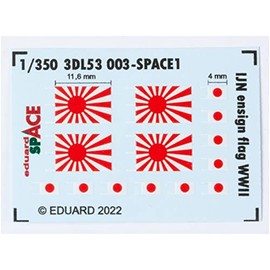 Eduard 1/350 Space Japanese Navy Flag 3D Decal Plastic Model Decal EDU3DL53003
