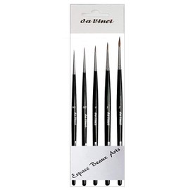 Da Vinci Red Sable Brush Set – 5 3/0.2/0,0,1,2.