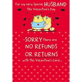 Piccadilly Greetings Humour Valentine'S Card Husband - 9 x 6 Inches - Regal Publishing
