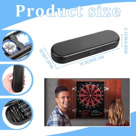IKOPFLN Blaze 3 Dart Case for 3 Darts, Dart Case with Protective EVA Hard Shell, Accessory Compartment and Net, Professional Dart Accessories for Fully Assembled Darts and Extras, multicoloured