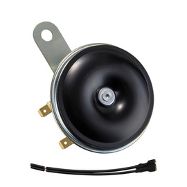 FARBIN 3.1" 12v 110db Motorcycle Electric Horn Waterproof Round Loud Speaker Small Metal Disc Horn for Motorcycle Moped Dirt Bike Scooter