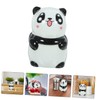 Mikinona 2pcs Ceramic Panda Seasoning Jar Salt Pepper Portable Kitchen
