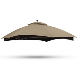ABCCANOPY Gazebo Replacement Canopy Top for Lowe's Allen Roth #GF-12S004B-1, Khaki