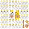 50 Pack Plastic Honey Bear Bottles Jars, 2 oz Honey