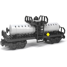 TRavesty City Freight Train Car Building Blocks Construction Kit, Freight Train Trolley Model, Technology City Freight Train Construction Kit, Cargo Container Freight Train Passenger Train Model