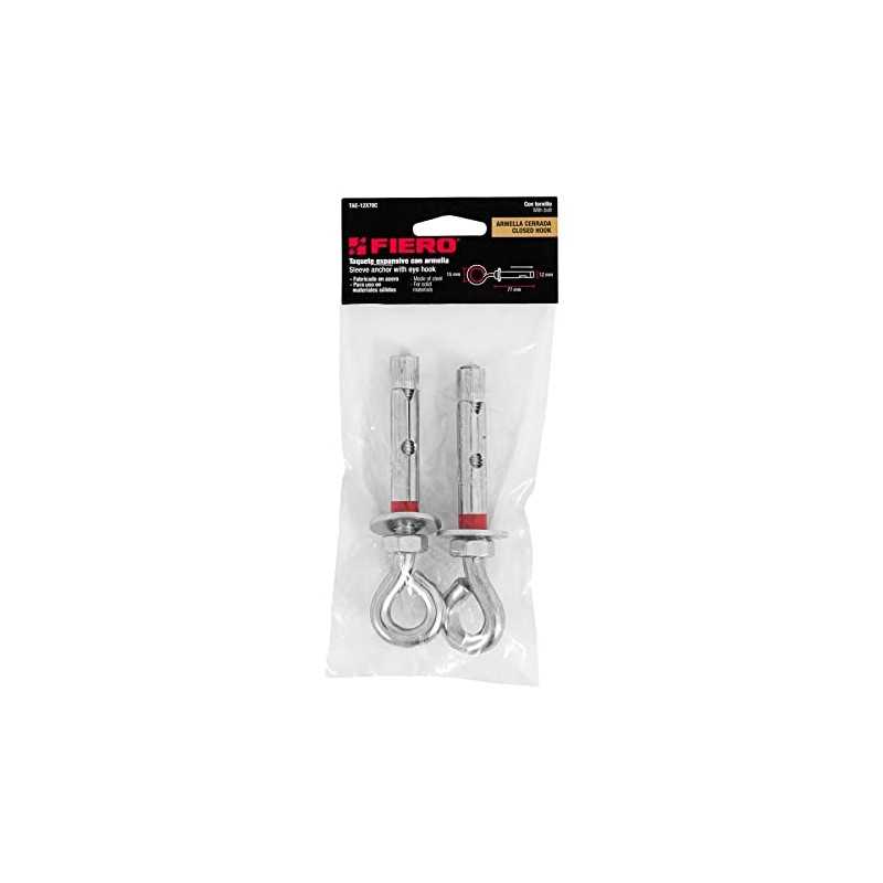 Fiero TAE-12X70C, Bolsa con 2 taquetes expansivos 12 x 70
