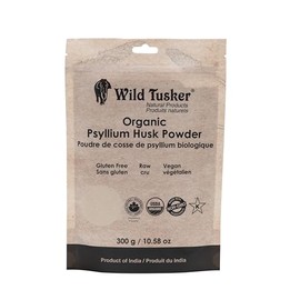 Wild Tusker Wild Tusker Organic Psyllium Husk Powder - 100% Organic, Keto-Friendly, and Gluten-Free, 300g
