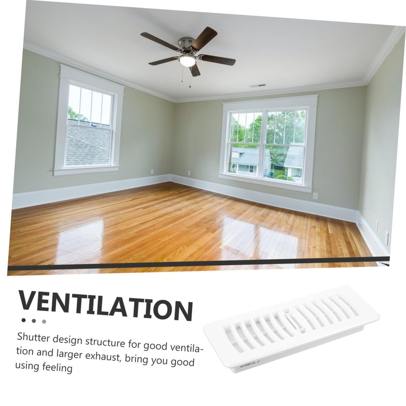 MERRYHAPY Floor Air Vent Cover White Ventilation Grille Practical Air