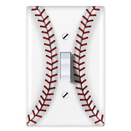 WIRESTER Single Gang Toggle Light Switch Plate/Wall Plate Cover for Sports Fan Player, Baseball (S1)
