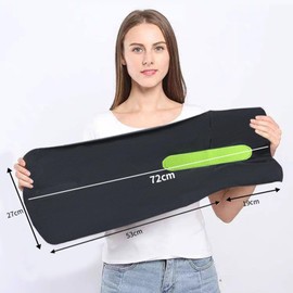 Travel Pillow, Adjustable Neck Pillow for Airplane Travel, Travel Pillow Plane with Polar Fleece Fabric for Neck and Shoulder Support, Easy to Carry, Plane Travel Essentials (Black)