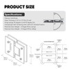 AatrixQuayn 180 Degree Glass Shower Door Hinges Heavy Duty Solid