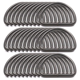 BIKICOCO Metal D-Rings Buckle, 1.5 inch Non-Welded for Webbing Sewing DIY - Gunmetal - Pack of 30