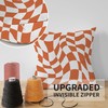 ggaimwf Checked Cushion Covers, Burnt Orange, 40 x 40 cm,