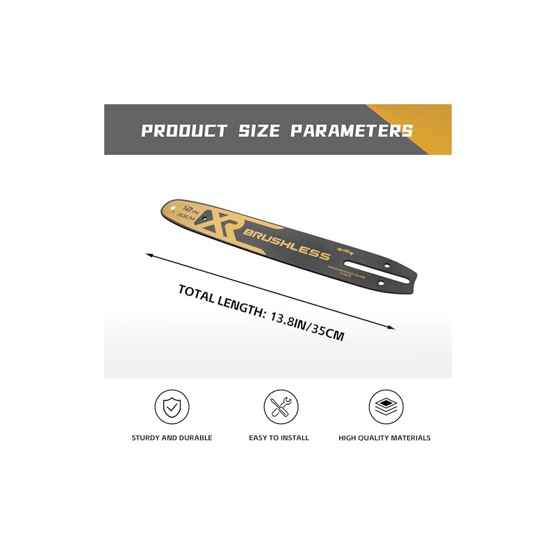 DWZCSB12 12 inch Chainsaw Replacement Guide Bar for DEWALT DCCS620,