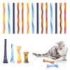 LKCCTK 20pcs Cat Spring Tubes Colorful Spring Toys for Lack