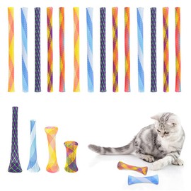 LKCCTK 20pcs Cat Spring Tubes Colorful Spring Toys for Lack of Exercise Stress Relief Pet Toys Random Color