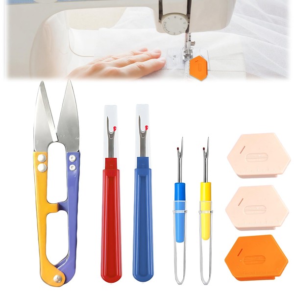 ZexJpr Seam Ripper, 7-Piece Sewing Accessory Set with Separator for