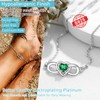 PROSILVER Women's Infinity Anklet 925 Silver Rolo Chain Anklet with