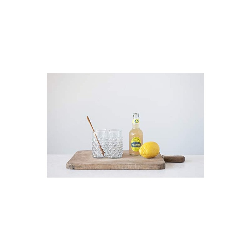 Creative Co-Op Hobnail Drinking Glass