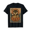 Funny Spooky Shiba Inu Pumpkin Japanese Ramen Noodles T-Shirt