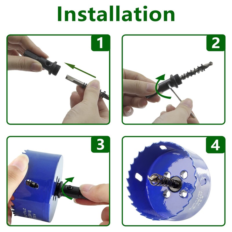Luomorgo 71mm/2.8 inch Hole Saw, 1 1/4 inch Cutting Depth
