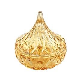 Godinger Gold Glass Hershey Kiss Candy Dish - A Sweet and Stylish Delight