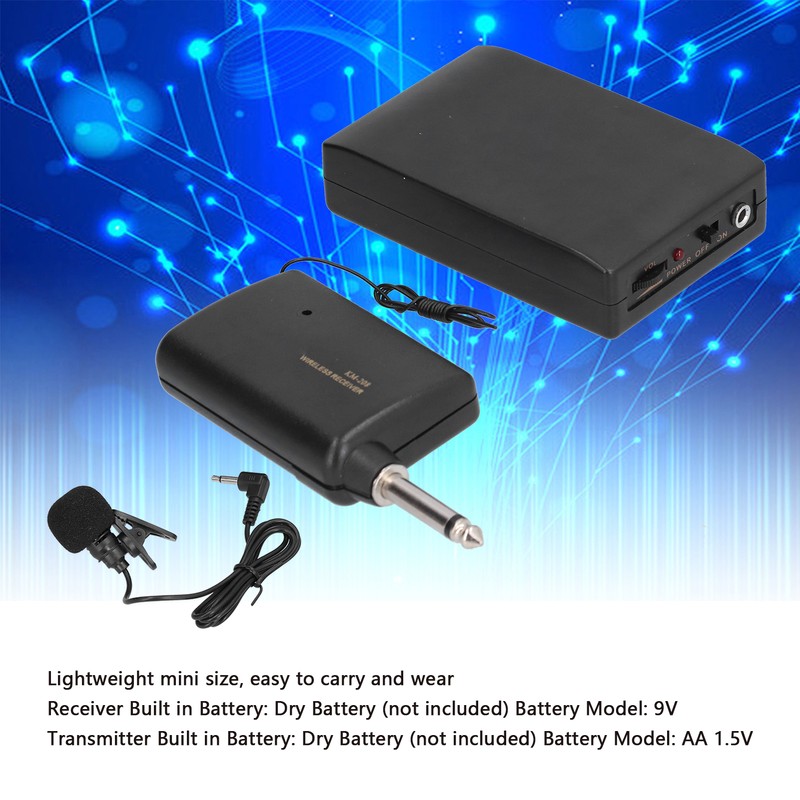 KM 208 Wireless FM Transmitter Receiver Bluetooth Lapel Clip On