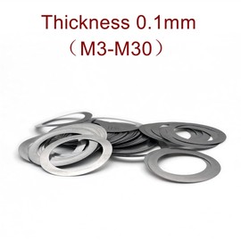 Liovns Mdingbao-Flat Washers Thickness 0.1mm Stainless Steel Flat Washer Ultra Thin Gasket High Precision Adjusting Gasket M3-M30 Thin Shim, Corrosion and Durable (Inner Diameter : 12x18x0.1 (50pcs))